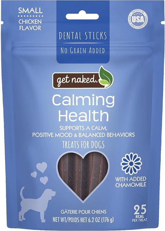 Get Naked Dental Sticks Grain-Free Chicken Flavor Dog Treats, Calming Health